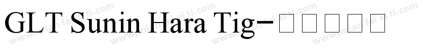 GLT Sunin Hara Tig字体转换